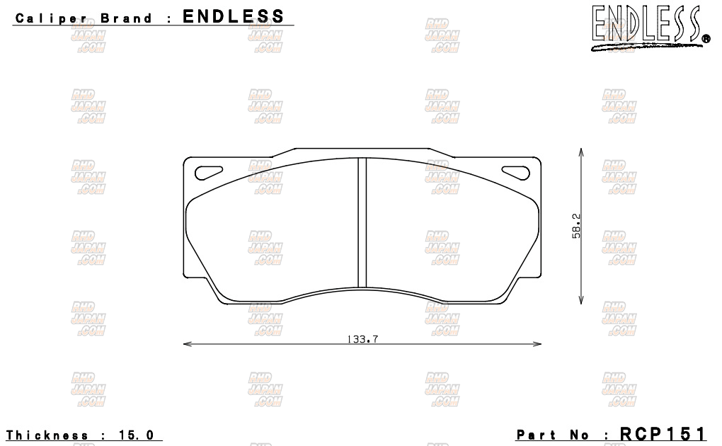 Endless Brake Pads Set Super Street M-Sports SSM Plus Endless
